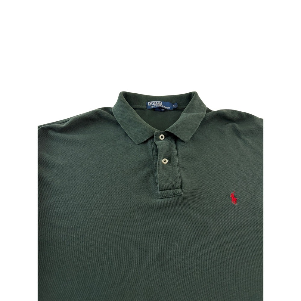 Polo Ralph Lauren Shirt Mens XL Green Long Sleeve Cotton Pique Pine Canyon Logo